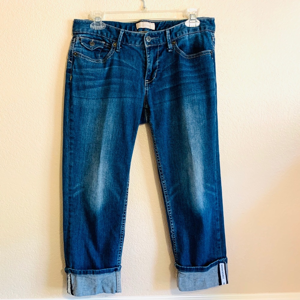 Banana Republic Roll Cuff Cropped Low Rise Jeans